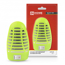 Ночник светодиодный москитный NLM 01-MG зеленый с выключателем 230В IN HOME