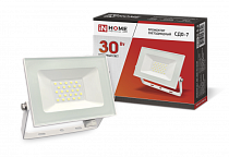 Прожектор светодиодный СДО-7 30Вт 230В 6500К IP65 белый IN HOME Прожектор светодиодный СДО-7 30Вт 230В 6500К IP65 белый IN HOME