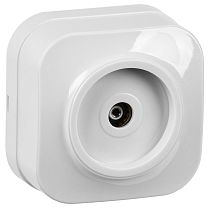 Розетка одноместная для открытой установки телевизионная РТВ20-ХБ GLORY белый  IEK