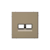 ArtGallery Мокко Накладка двойная для информационных функций типа Keystone Systeme Electric (Schneider Electric)