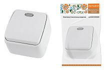 Выключатель 1-кл. открытой установки с подсветкой IP20 10А, белый "Дача" Народная TDM