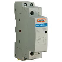 Модульный контактор КМ63/2P 20A 2НО 1мод.  ЭНЕРГИЯ