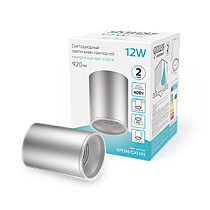 Светильник светодиодный Gauss накладной HD004 12Вт хром сатин 4100K 79x100мм, 920lm