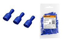 Разъем плоский полностью изолированный РППИ-М 2-250 синий (мама) (50 шт)  TDM