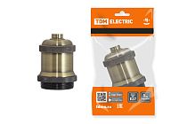 Патрон подвесной Е27, металлический "Лофт", бронза  TDM