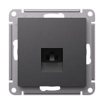 AtlasDesign Базальт Розетка телефонная RJ11, механизм Systeme Electric (Schneider Electric)