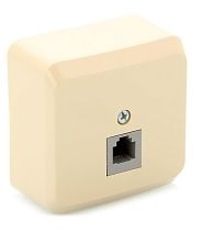 ЭТЮД открытая установка Кремовый Розетка ТЛФ одинарная Systeme Electric (Schneider Electric)