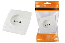 Розетка 2П 10А 250В белая "Онега"  TDM