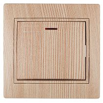 Выключатель ЭРА Intro Plano 1-102-10 10А 250В венге одноклавишный с подсветкой