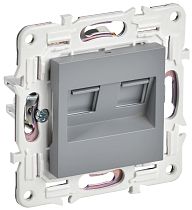 SKANDY Розетка компьютерная двойная RJ45 кат.5E SK-K03Gr серый IEK