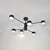 Люстра под лампу General  GCHL-6GX53-M Черная Стеллар