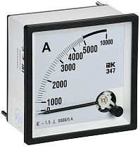 Амперметр Э47 5000/5А класс точности 1,5 96х96мм IEK Амперметр Э47 5000/5А класс точности 1,5 96х96мм IEK