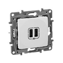 ETIKA Розетка USB A+A 15Вт белый