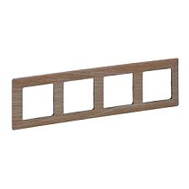 Рамка четырехпостовая универсальная светлое дерево Valena LIFE Legrand