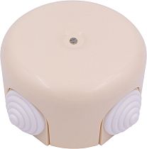 Коробка распределительная 78мм  пластик цвет Песочное золото (4 кабельных ввода в комплекте) Bironi