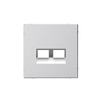 ArtGallery Алюминий Накладка двойная для информационных функций типа Keystone Systeme Electric (Schneider Electric)