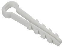 Дюбель-хомут 8х5мм для плоского кабеля нейлон белый (100шт/упак) GENERICA