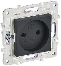 SKANDY Розетка без заземления без защитных шторок 10А SK-R02G графит IEK