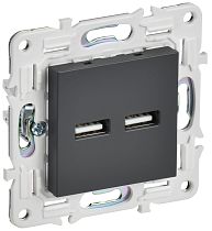 SKANDY Розетка USB A+A 3,1А SK-R15T титан IEK