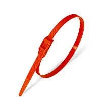 Хомут кабельный КСГ 8х400 разъемный с горизонтальным замком красный (уп.100шт) Fortisflex