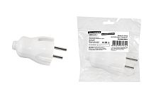 Вилка б/з белая 6А 250В серии "Народная" TDM