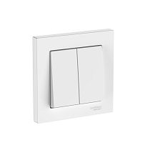 AtlasDesign Белый Выключатель 2-кл., сх.5, 10АХ, в сборе, быстрозажим. клемм