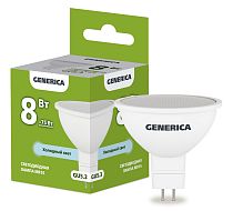 Лампа светодиодная MR16 софит 8Вт 230В 6500К GU5.3 GENERICA IEK Лампа светодиодная MR16 софит 8Вт 230В 6500К GU5.3 GENERICA IEK