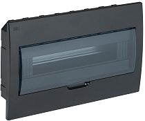 Корпус модульный пластиковый ЩРВ-П-18 IP41 встраиваемый черный IEK Корпус модульный пластиковый ЩРВ-П-18 IP41 встраиваемый черный IEK