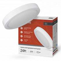 Панель светодиодная накладная круглая NRLP 24Вт 230В 4000К 1680Лм 285мм белая IP40 IN HOME
