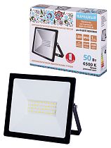 Прожектор светодиодный СДО-04-050Н-Ф (с фотореле) 50 Вт, 6500 К, IP65, черный, Народный TDM