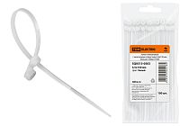 Хомут нейлоновый с монтажным отверстием 3,6х150 мм (белый) (100шт)  TDM