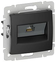 IEKVALENA Розетка компьютерная RJ45 категория 5Е UTP 6945371 черный матовый IEK