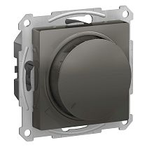 AtlasDesign Сталь Светорегулятор (диммер) поворотно-нажимной, LED, RC, 400Вт Systeme Electric (Schneider Electric)