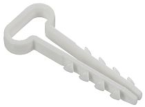 Дюбель-хомут 14х6мм для плоского кабеля нейлон белый (100шт/упак) GENERICA