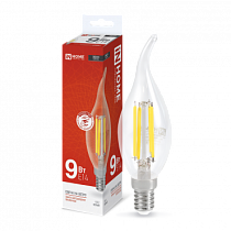 Лампа светодиодная LED-СВЕЧА НА ВЕТРУ-deco 9Вт 230В Е14 4000К 1040Лм прозрачная IN HOME Лампа светодиодная LED-СВЕЧА НА ВЕТРУ-deco 9Вт 230В Е14 4000К 1040Лм прозрачная IN HOME