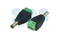 Разъем питания DC штекер 2,1х5,5мм с клеммной колодкой REXANT