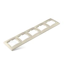 Рамка пятиместная горизонтальная Севиль слоновая кость UNIVERSAL