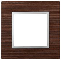 Рамка ЭРА Elegance 14-5301-10 для выключателей и розеток одиночная дерево венге
