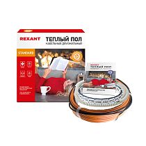 Теплый пол REXANT Standard RND -20-300 (300Вт/20м/ S обогрева, м2: 1,3-2,6) (двух жильный)