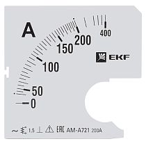 Шкала сменная для A721 200/5А-1,5 EKF PROxima Шкала сменная для A721 200/5А-1,5 EKF PROxima