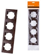 Рамка 4-х постовая вертикальная венге "Лама"  TDM