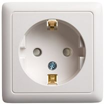 ХИТ открытая установка  Белый Розетка с заземлением со шторками, 16А Systeme Electric (Schneider Electric)