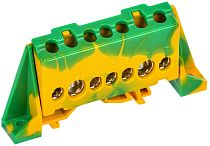 TEKFOR Шина PE "земля" в комбинированном DIN-изоляторе "Стойка" 8х12-7-ЖЗ IEK