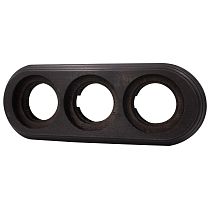 Рамка Лизетта трехпостовая Угольно-черный на бревно 200мм Bironi