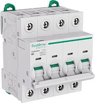 Systeme9 Автоматический выключатель (АВ) B 3A 4P 10kA 400В Systeme Electric