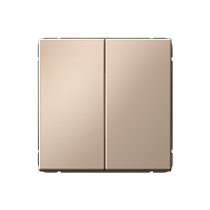 ArtGallery Песочный Выключатель двухклавишный, кнопочный, сх.2, 10А, механизм Systeme Electric (Schneider Electric)