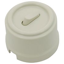 Выключатель клавишный, одинарный, пластик, шалфей JANTERA