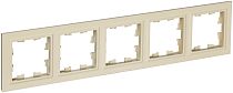 BRITE Рамка 5-местная РУ-5-БрКр бежевый  IEK