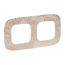 Рамка двухпостовая универсальная нарцисс золото Valena ALLURE Legrand