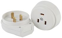 Соединитель электрический Intro 9-802-01 2P+E  (СЭ.РВШ32-002), 32А-250В, открытой установки, ПЭТФ (6/36/1080)